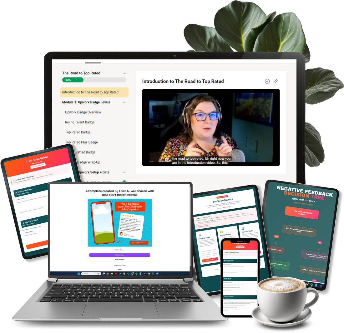 Road To Top Rated — the course portal, Profile 2.0 Builders, and VSL Script Builder across devices