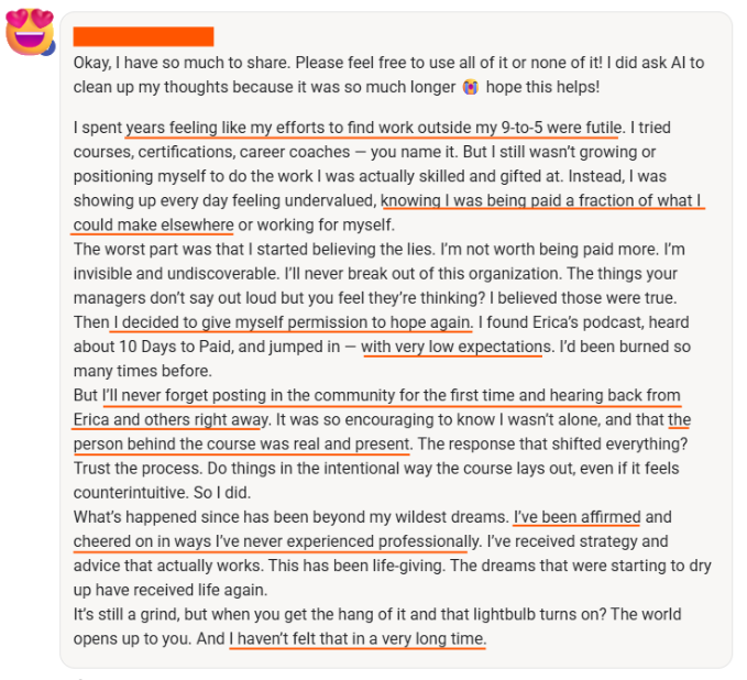 FWE member testimonial