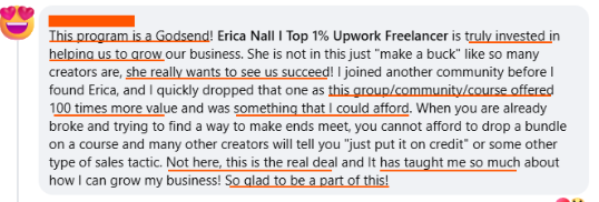 FWE member testimonial