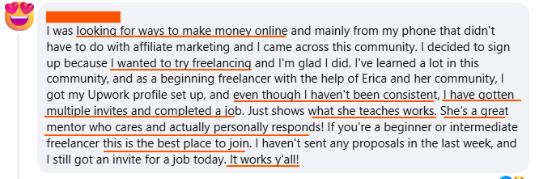 FWE member testimonial