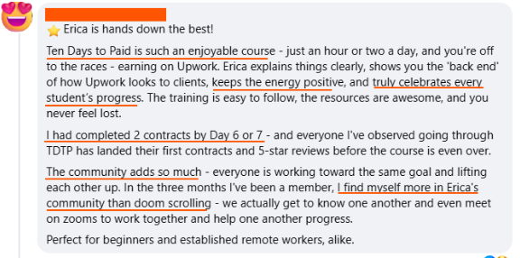 FWE member testimonial