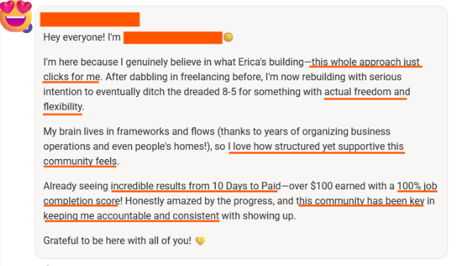 FWE member testimonial