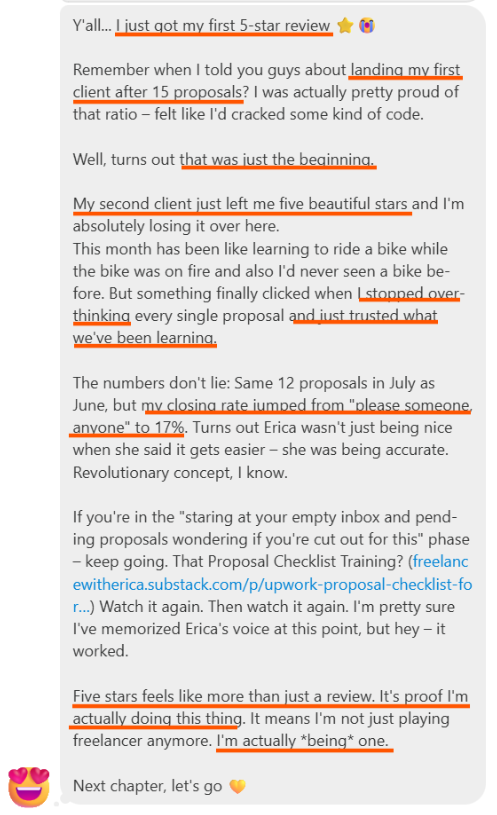 FWE member testimonial